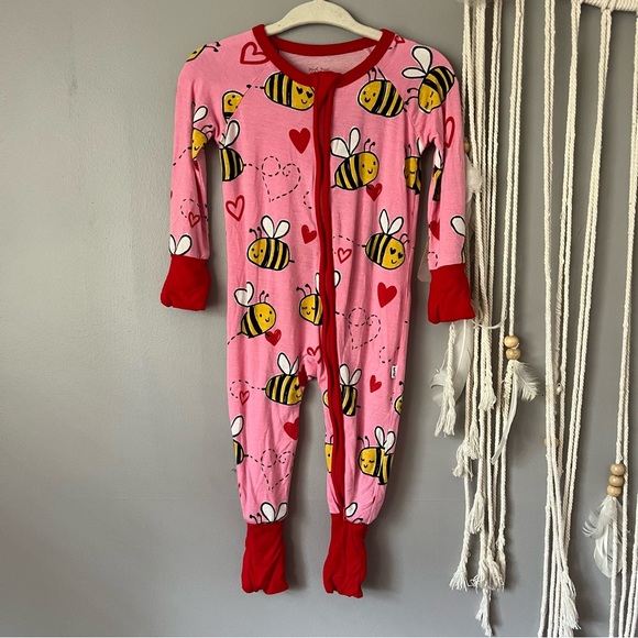 Little Sleepies Pink Bee Mine Zippy - Picture 2 of 7